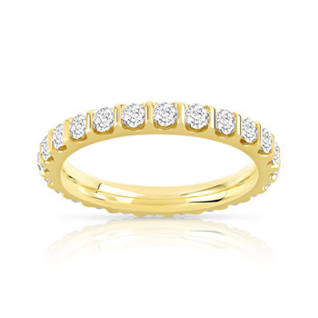 Alliance or 750 jaune diamant