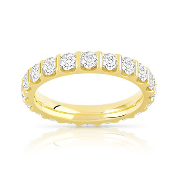 Alliance or 750 jaune diamant