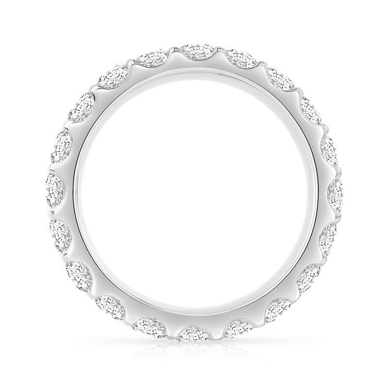 Alliance or 750 blanc tour complet diamants - vue 2