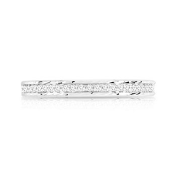 Alliance or 750 blanc diamants 2,4 mm
