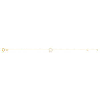 Bracelet or 375 jaune zirconias 18 cm