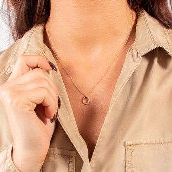 Collier or 375 jaune 7 zirconias 45 cm