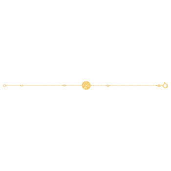 Bracelet or 375 jaune zirconias 18 cm