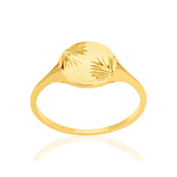 Chevalière or 375 jaune ciselée