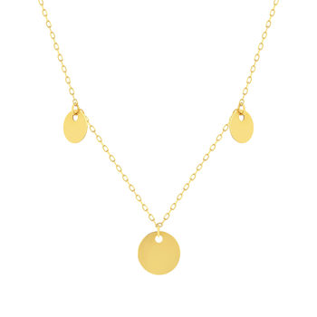 Collier or 375 jaune pampilles 43 cm