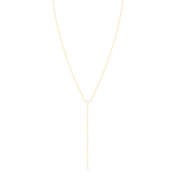 Collier or 375 jaune 2 perles de culture de Chine 43cm