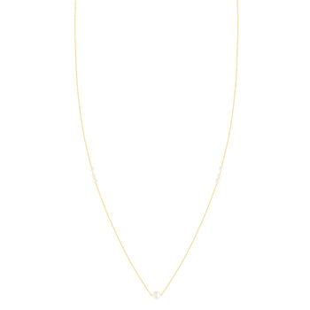 Collier or 375 jaune 7 perles de culture 45 cm