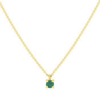 Collier or 375 jaune émeraude 45cm