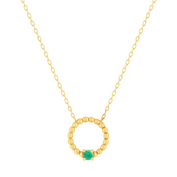 Collier or 375 jaune émeraude 43 cm