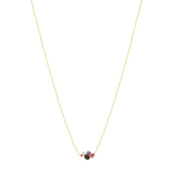 Collier or 375 jaune pierres fines 45 cm