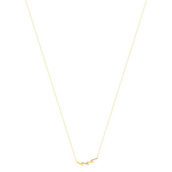 Collier or 375 jaune diamants 45cm