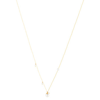 Collier or 375 jaune perle d'eau douces 45cm