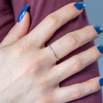 Bague or 375 jaune diamants
