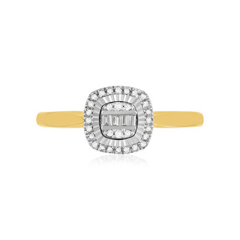 Bague or 375 2 tons diamants