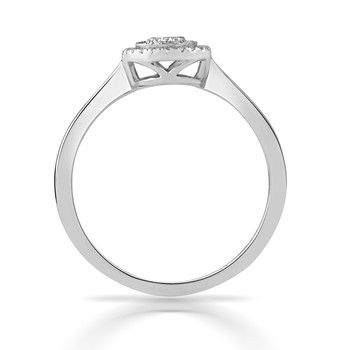 Bague or 375 blanc diamants