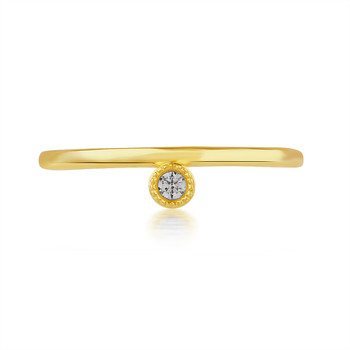 Bague or 375 jaune diamants