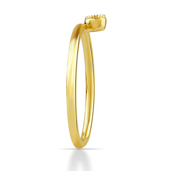 Bague or 375 jaune diamants