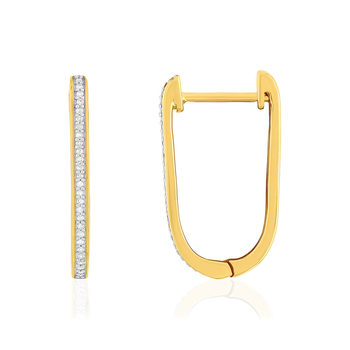 375 yellow gold diamond earrings