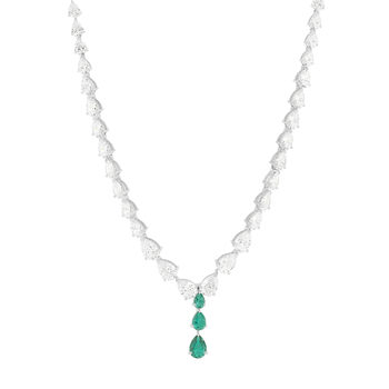 Collier argent 925 et zirconias 40cm