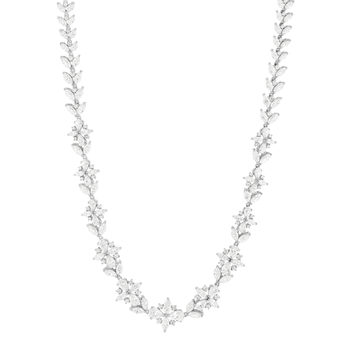 Collier argent 925 et zirconias 40cm