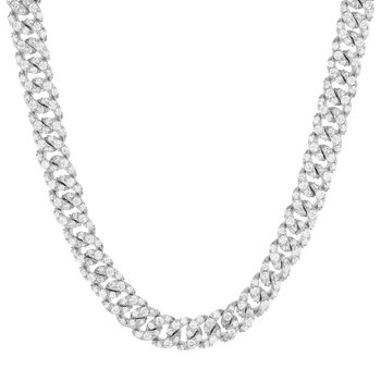 Collier argent 925 et zirconias 42cm