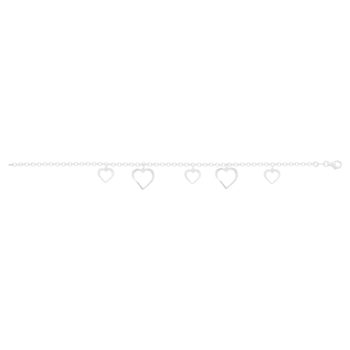 Bracelet argent 925 pampilles coeurs