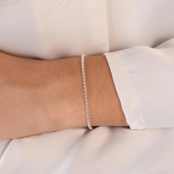 Bracelet argent 925 maille boule 21 cm