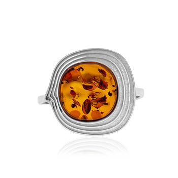 Bague argent 925 ambre