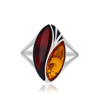 Bague argent 925 ambre