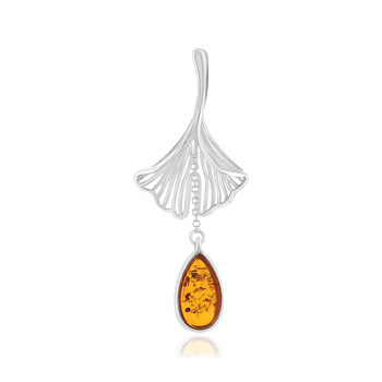 Pendentif argent 925 ambres