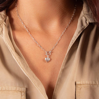 Collier argent 925 coeur 45cm