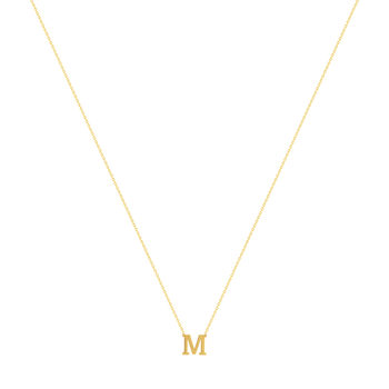 Collier or 375 jaune initiale 44.5cm