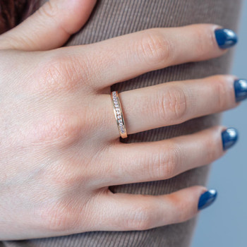 Bague plaqué or jaune et zirconias