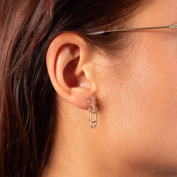 Boucles d'oreilles plaqué or jaune et zirconias