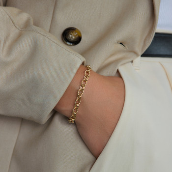 Bracelet plaqué or jaune 18cm