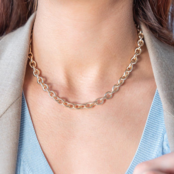 Collier plaqué or jaune 42cm