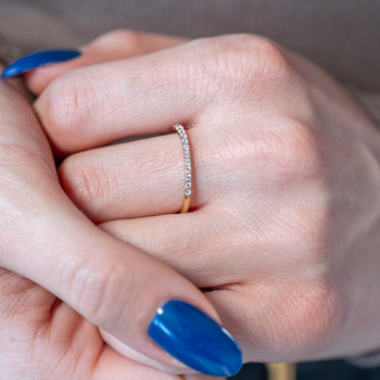 Bague plaqué or jaune et zirconias