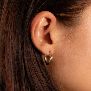 Créoles plaqué or jaune 15mm