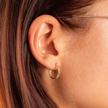 Créoles plaqué or jaune 16mm