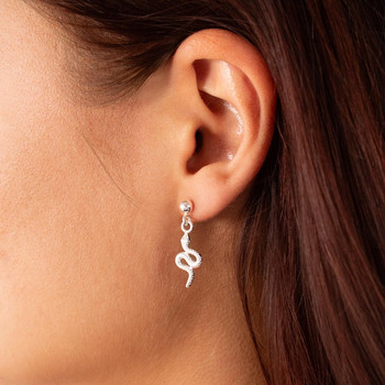 Boucles oreilles argent 925 serpent