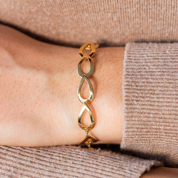 Bracelet plaqué or jaune 18cm