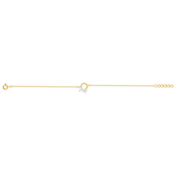 Bracelet plaqué or jaune et ziconias 19cm