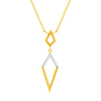 Collier plaqué or 2 tons et ziconias 45cm