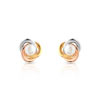 Boucles d'oreilles 3 ors 750 perles de culture de Chine