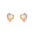 Boucles d&rsquo;oreilles 3 ors 750 perles de culture de Chine