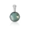 Pendentif or 750 blanc perle de culture de Tahiti diamant