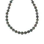 Collier or 750 blanc perles de culture de Tahiti