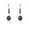 Boucles d'oreilles or 750 jaune perles culture Tahiti et nacre