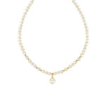 Collier or 750 jaune perles de culture de Chine