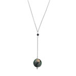 Collier or 750 blanc perles de culture de Tahiti diamant
